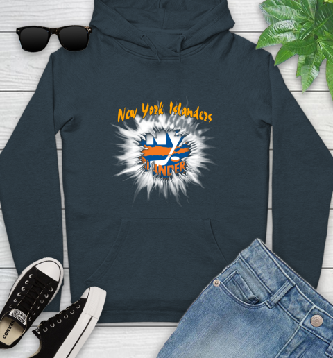 New York Islanders NHL Hockey Adoring Fan Rip Sports Youth Hoodie 10