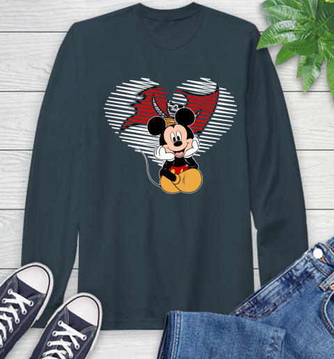 NFL Tampa Bay Buccaneers The Heart Mickey Mouse Disney Football T Shirt_000 Long Sleeve T-Shirt 9