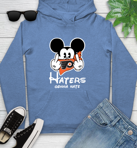 NHL Philadelphia Flyers Haters Gonna Hate Mickey Mouse Disney Hockey T Shirt Youth Hoodie 13