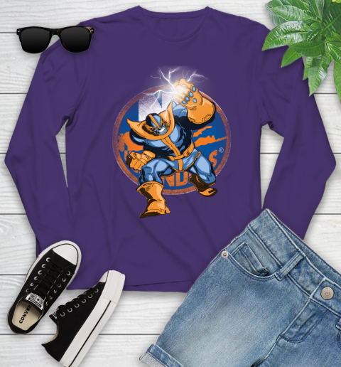 New York Islanders NHL Hockey Thanos Avengers Infinity War Marvel Youth Long Sleeve 4