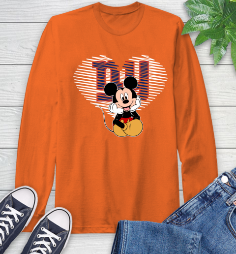 NFL New York Giants The Heart Mickey Mouse Disney Football T Shirt_000 Long Sleeve T-Shirt 4