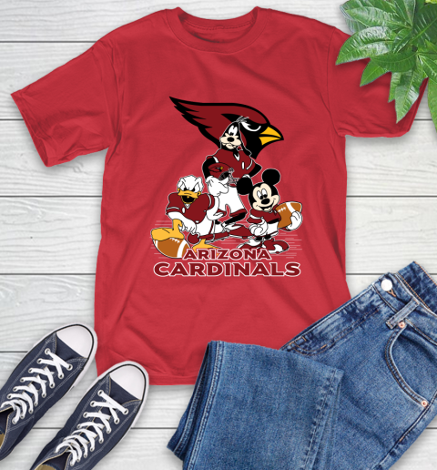 NFL Arizona Cardinals Mickey Mouse Donald Duck Goofy Football Shirt T-Shirt 11