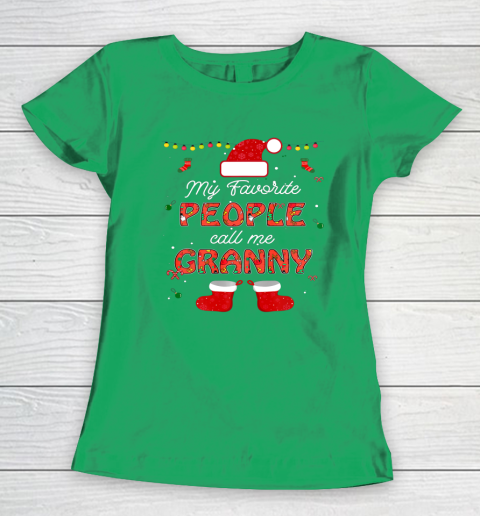 My Favorite People Call Me Granny Thanksgiving Christmas Women's T-Shirt 4