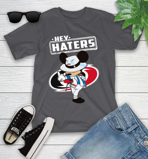 NHL Hey Haters Mickey Hockey Sports Carolina Hurricanes Youth T-Shirt 6
