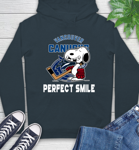 NHL Vancouver Canucks Snoopy Perfect Smile The Peanuts Movie Hockey T Shirt Hoodie 7