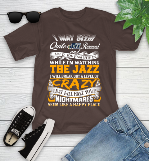 Utah Jazz NBA Basketball Don't Mess With Me While I'm Watching My Team Youth T-Shirt 7