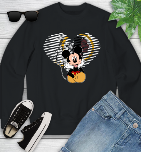 NFL Washington Redskins The Heart Mickey Mouse Disney Football T Shirt_000 Youth Sweatshirt