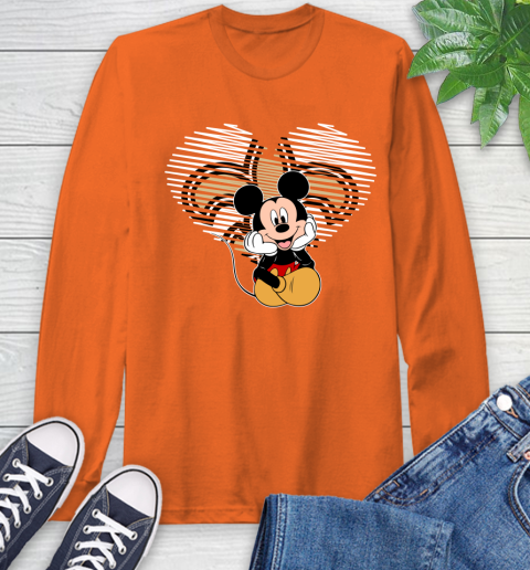 NFL New Orleans Saints The Heart Mickey Mouse Disney Football T Shirt_000 Long Sleeve T-Shirt 4