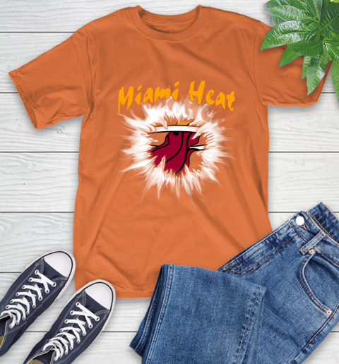 Miami Heat NBA Basketball Rip Sports T-Shirt 4