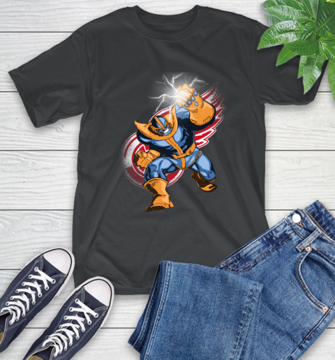 Detroit Red Wings NHL Hockey Thanos Avengers Infinity War Marvel T-Shirt