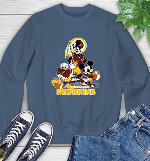 NFL Washington Redskins Mickey Mouse Donald Duck Goofy Football Shirt Sweatshirt 8