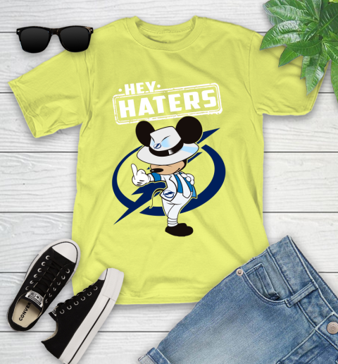 NHL Hey Haters Mickey Hockey Sports Tampa Bay Lightning Youth T-Shirt 10