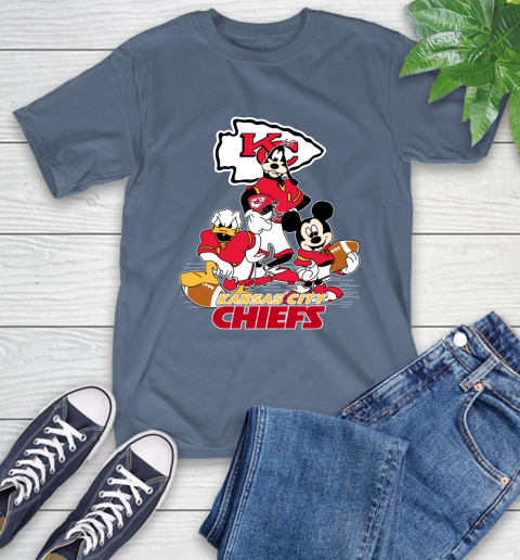 NFL Kansas City Chiefs Mickey Mouse Donald Duck Goofy Football Shirt T-Shirt 8