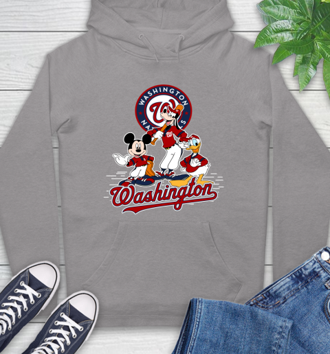 MLB Washington Nationals Mickey Mouse Donald Duck Goofy Baseball T Shirt Hoodie 6