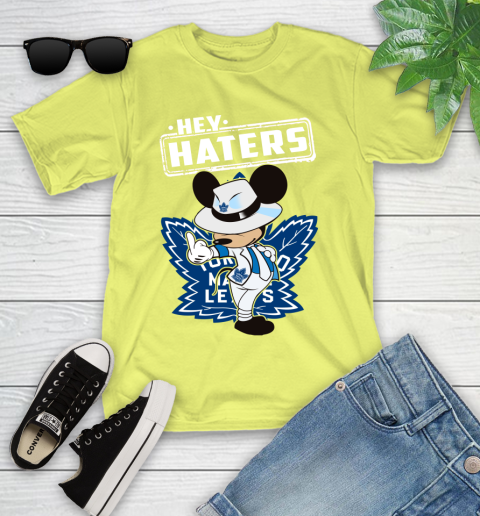 NHL Hey Haters Mickey Hockey Sports Toronto Maple Leafs Youth T-Shirt 10