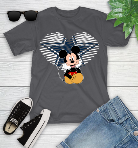 NFL Dallas Cowboys The Heart Mickey Mouse Disney Football T Shirt_000 Youth T-Shirt 6