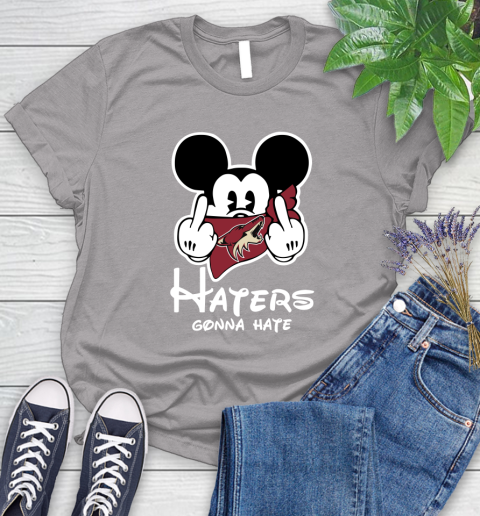 NHL Arizona Coyotes Haters Gonna Hate Mickey Mouse Disney Hockey T Shirt Women's T-Shirt 5