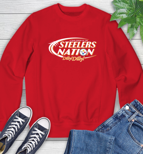 NFL A True Friend Of The Pittsburgh Steelers Dilly Dilly Football Sports Sweatshirt 10