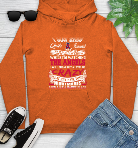 Los Angeles Angels MLB Baseball Don't Mess With Me While I'm Watching My Team Youth Hoodie 4