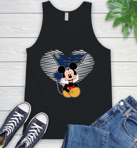 NHL St.Louis Blues The Heart Mickey Mouse Disney Hockey Tank Top