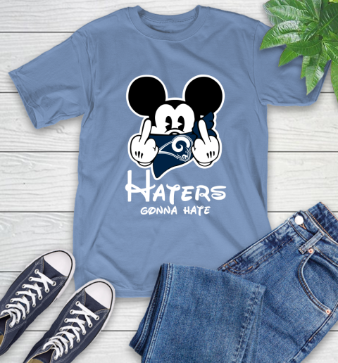 NFL Los Angeles Rams Haters Gonna Hate Mickey Mouse Disney Football T Shirt T-Shirt 12