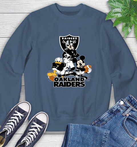 NFL Oakland Raiders Mickey Mouse Donald Duck Goofy Football Shirt Sweatshirt 8