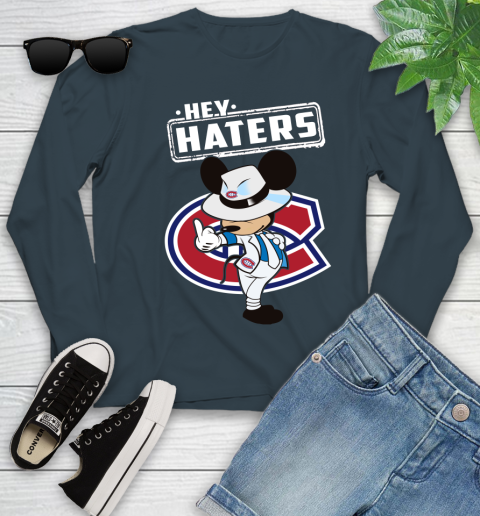 NHL Hey Haters Mickey Hockey Sports Montreal Canadiens Youth Long Sleeve 9