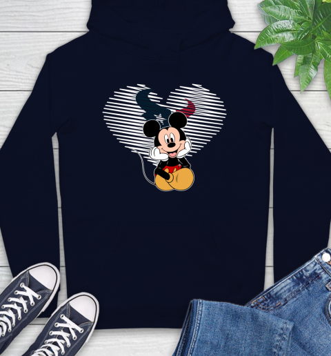 NFL Houston Texans The Heart Mickey Mouse Disney Football T Shirt_000 Hoodie 3
