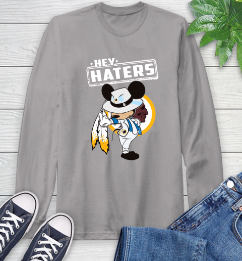 NFL Hey Haters Mickey Football Sports Washington Redskins Long Sleeve T-Shirt 6