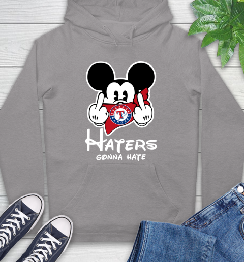 MLB Texas Rangers Haters Gonna Hate Mickey Mouse Disney Baseball T Shirt_000 Hoodie 6