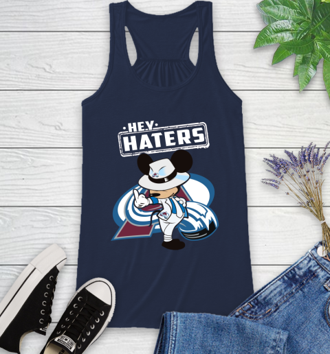 NHL Hey Haters Mickey Hockey Sports Colorado Avalanche Racerback Tank 9