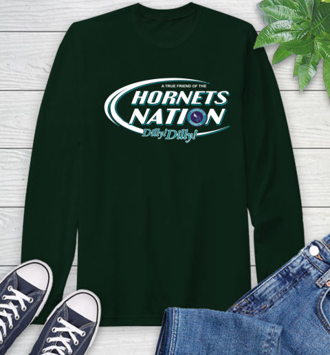NBA A True Friend Of The Charlotte Hornets Dilly Dilly Basketball Sports Long Sleeve T-Shirt 7