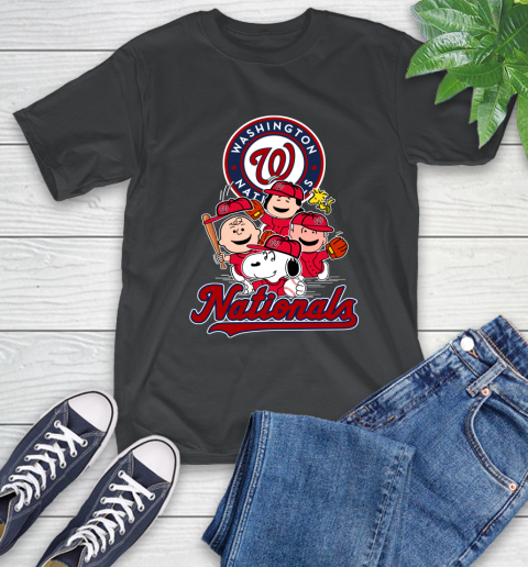 MLB Washington Nationals Snoopy Charlie Brown Woodstock The Peanuts Movie Baseball T Shirt_000 T-Shirt