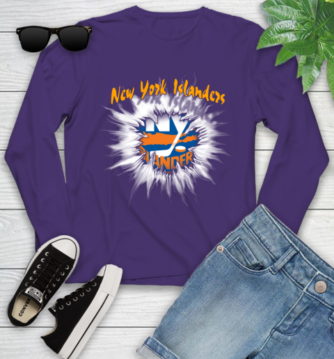 New York Islanders NHL Hockey Adoring Fan Rip Sports Youth Long Sleeve 4