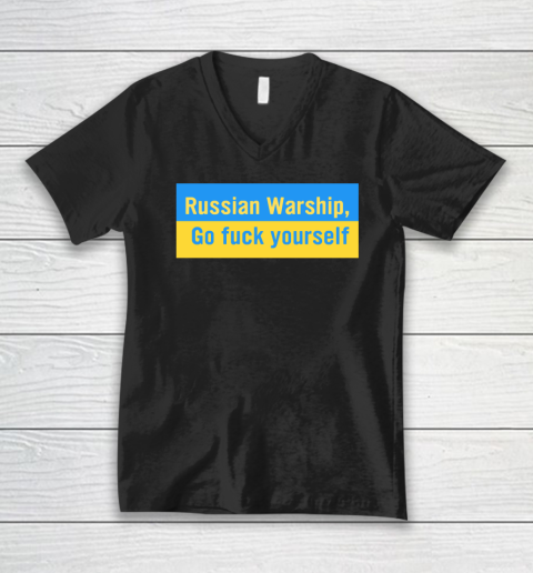 Russian Warship Go Fuck Yourself Shirt V-Neck T-Shirt