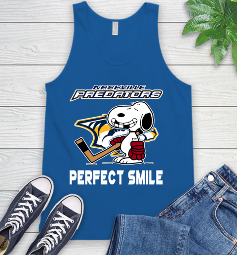 NHL Nashville Predators Snoopy Perfect Smile The Peanuts Movie Hockey T Shirt Tank Top 4