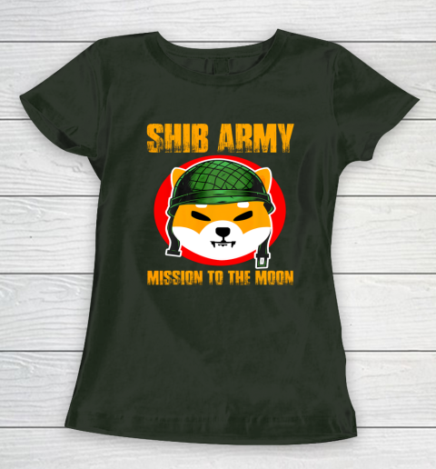 Shiba Army Shiba Inu Coin Crypto Token Cryptocurrency Wallet Women's T-Shirt 11