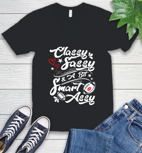 Football Classy Sassy V-Neck T-Shirt