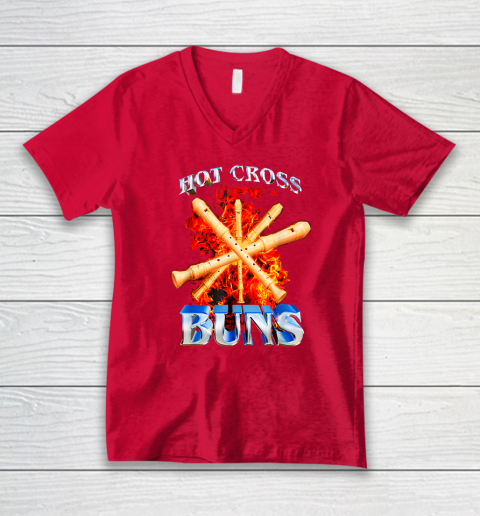 Hot Cross Buns Funny V-Neck T-Shirt 5