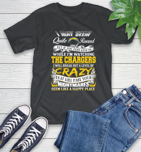 Los Angeles Chargers NFL Football Don't Mess With Me While I'm Watching My Team T-Shirt