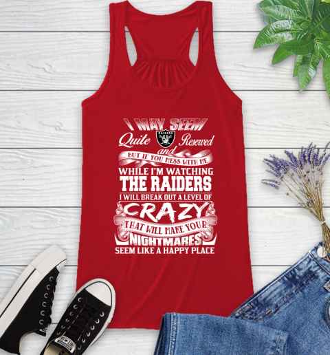 Oakland Raiders NFL Football Don't Mess With Me While I'm Watching My Team Racerback Tank 5