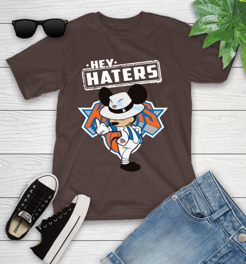 NBA Hey Haters Mickey Basketball Sports New York Knicks Youth T-Shirt 7