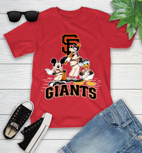 MLB San Francisco Giants Mickey Mouse Donald Duck Goofy Baseball T Shirt Youth T-Shirt 13