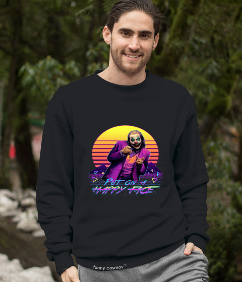 Joker Retro T Shirt, Joker The Comedian Tshirt, Put On Happy Face Shirt, Halloween Gifts