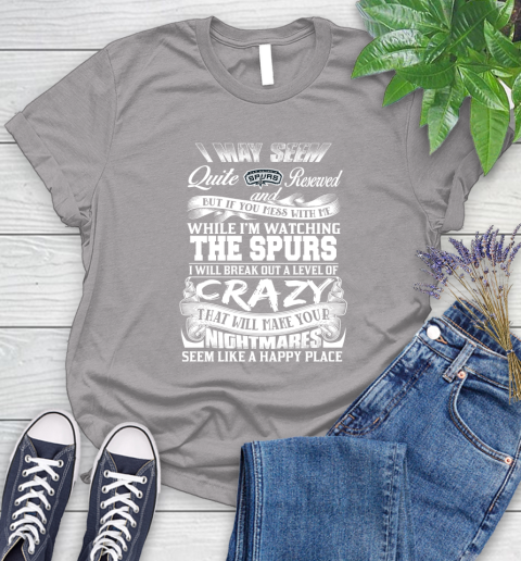 San Antonio Spurs NBA Basketball Don't Mess With Me While I'm Watching My Team Women's T-Shirt 5