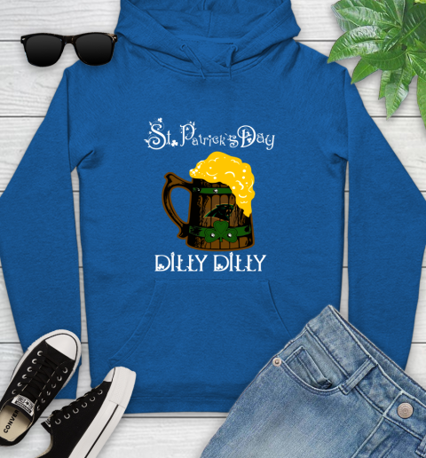 NFL Carolina Panthers St Patrick's Day Dilly Dilly Beer Football Sports Youth Hoodie 11