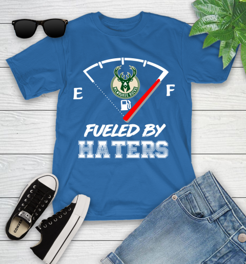 Milwaukee Bucks NBA Basketball Fueled By Haters Sports Youth T-Shirt - Image 13