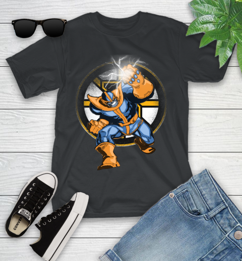 Boston Bruins NHL Hockey Thanos Avengers Infinity War Marvel Youth T-Shirt