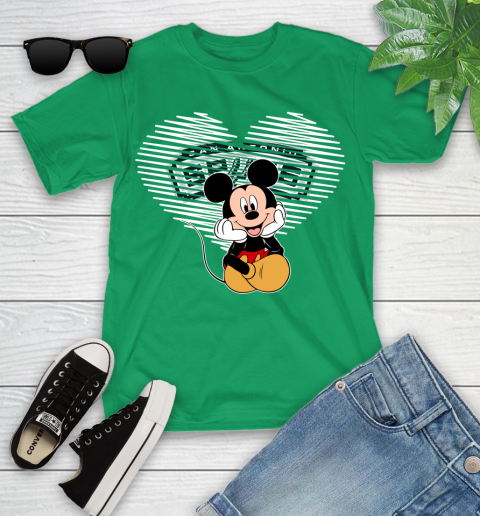 NBA San Antonio Spurs The Heart Mickey Mouse Disney Basketball Youth T-Shirt 8