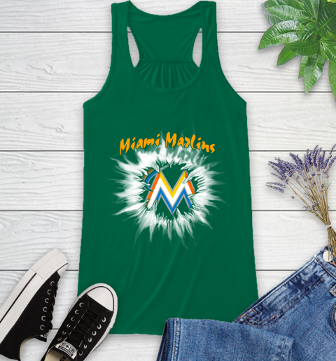 Miami Marlins MLB Baseball Adoring Fan Rip Sports Racerback Tank 6